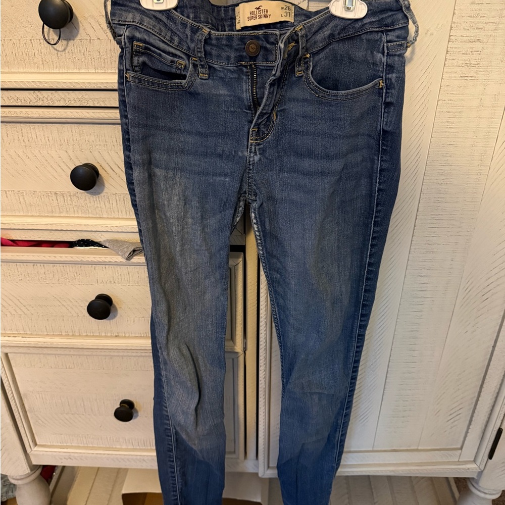 Hollister Women's Dark Blue Skinny Jeans